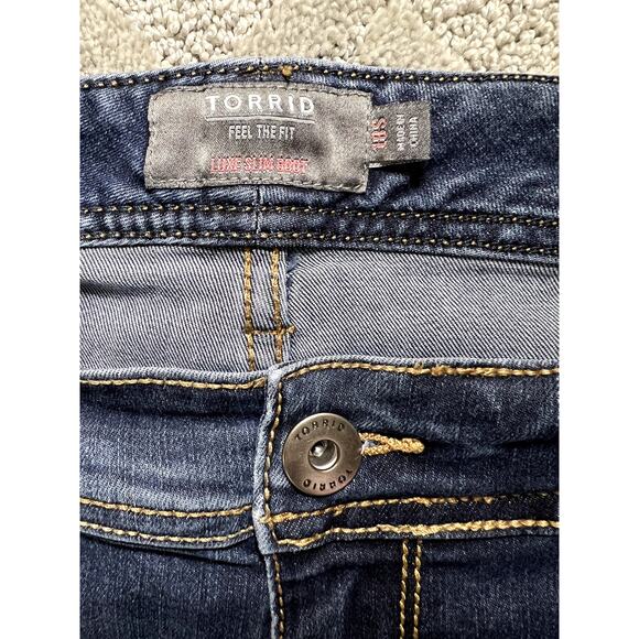 Torrid Jeans Womesn 18W SHORT Bootcut Luxe Slim Boot Mid-Rise Bootcut 18WP 18WS - Picture 9 of 11